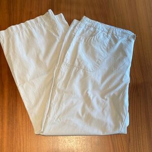 Old Navy Size 20 Women's lightweight 100% Cotton Chinos Beige Wide Leg FlatFront